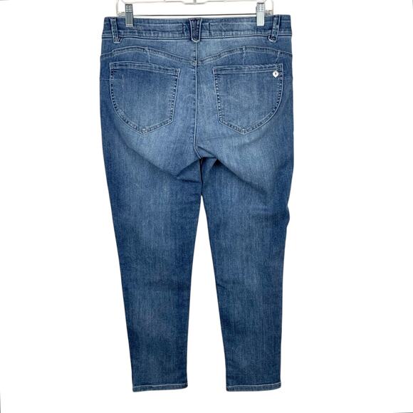 Democracy Ab Solution Ankle Skimmer Light Wash Skinny Jeans Blue Women's 12 - Picture 4 of 9